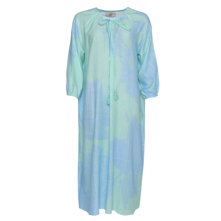 Kleid Megan-cs mit Dahlia-Print in Swimming Pool