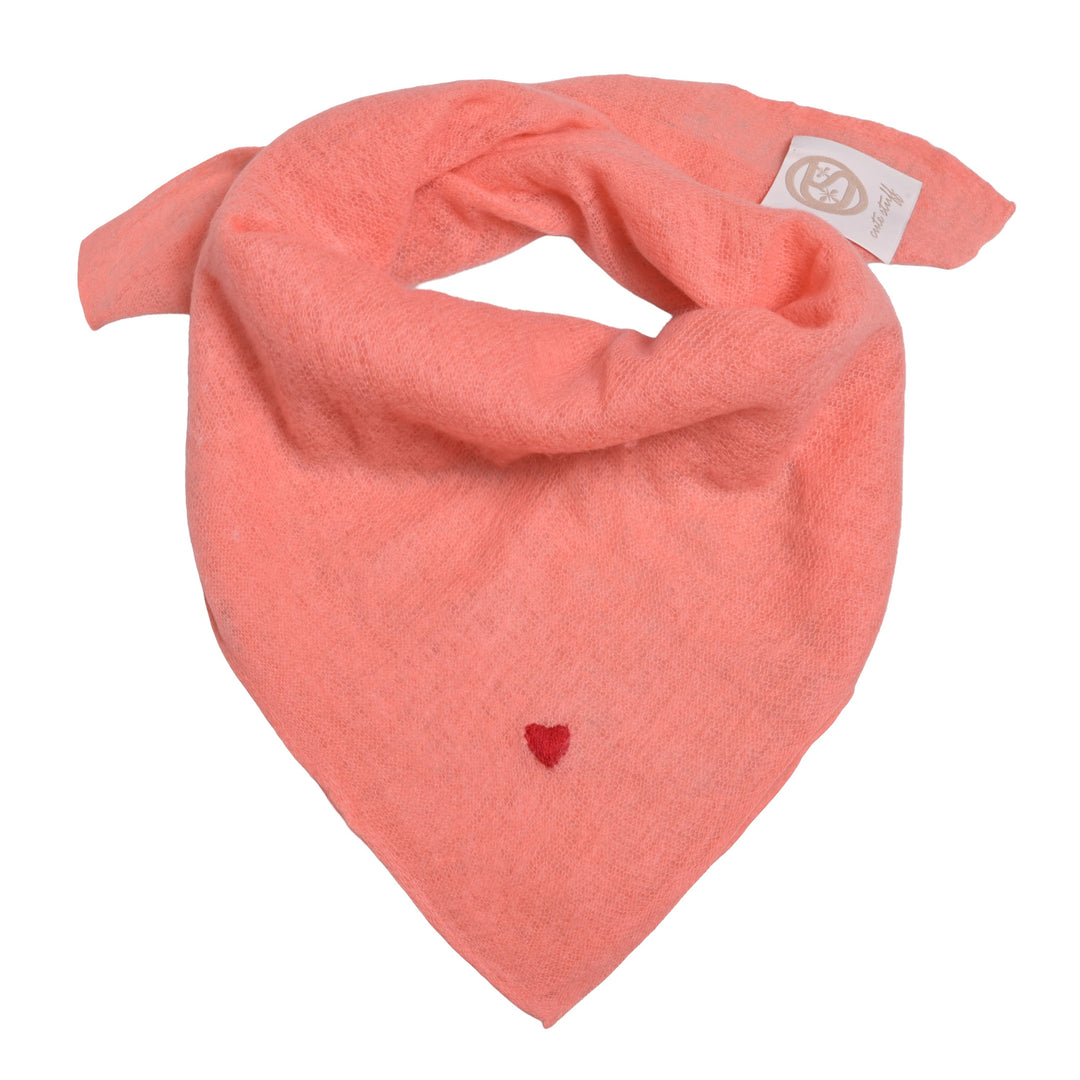 Cashmere Bandana Heart-cs in Koralle