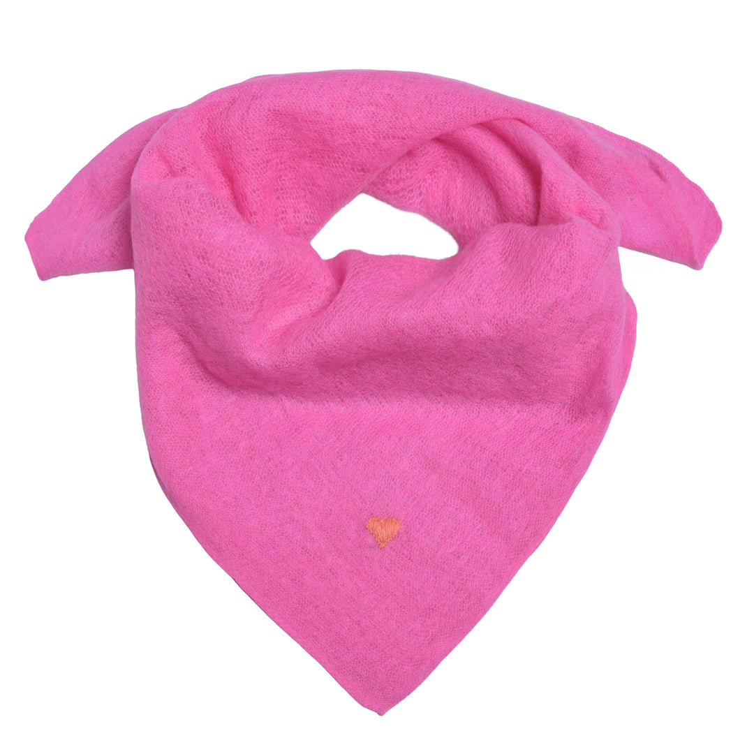Cashmere Bandana Heart-cs in Pink