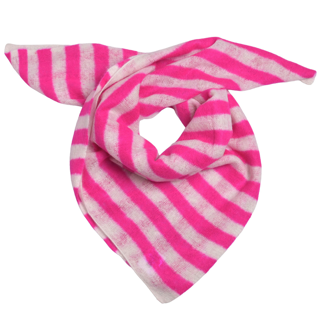 Cashmere Bandana Stripe-cs in Neonpink