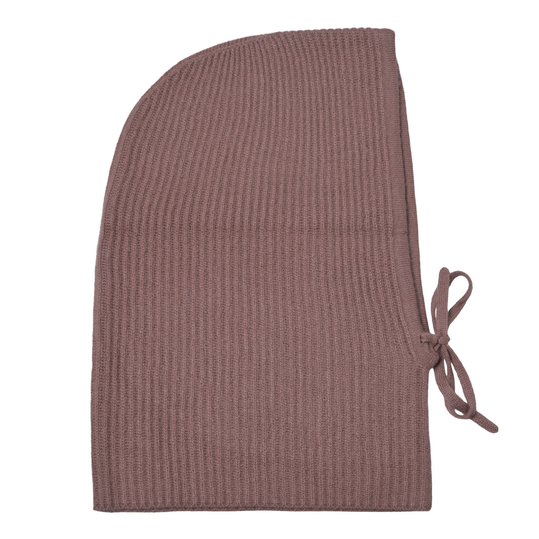 Winterütze für Damen im Kapuzenstil aus 100 Prozent reinem Kaschmir in Braun