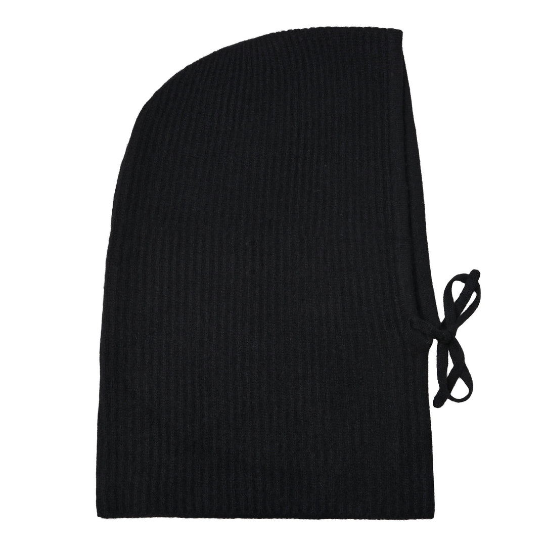 Balaklava aus 100% reinem Kaschmir in der Farbe Schwarz Kapuzenmütze für den Winter