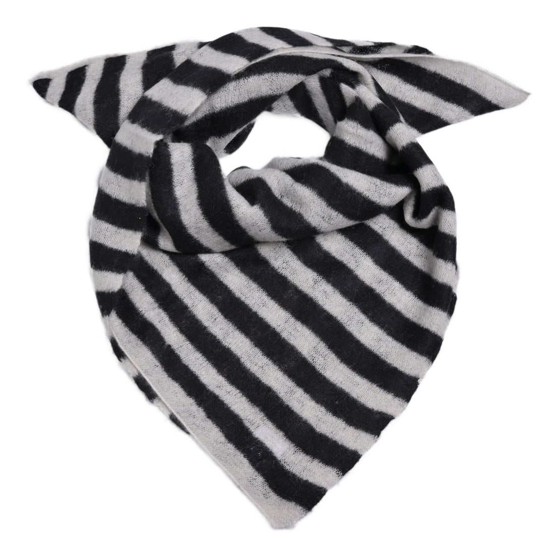 Cashmere Bandana Stripe-cs in Schwarz