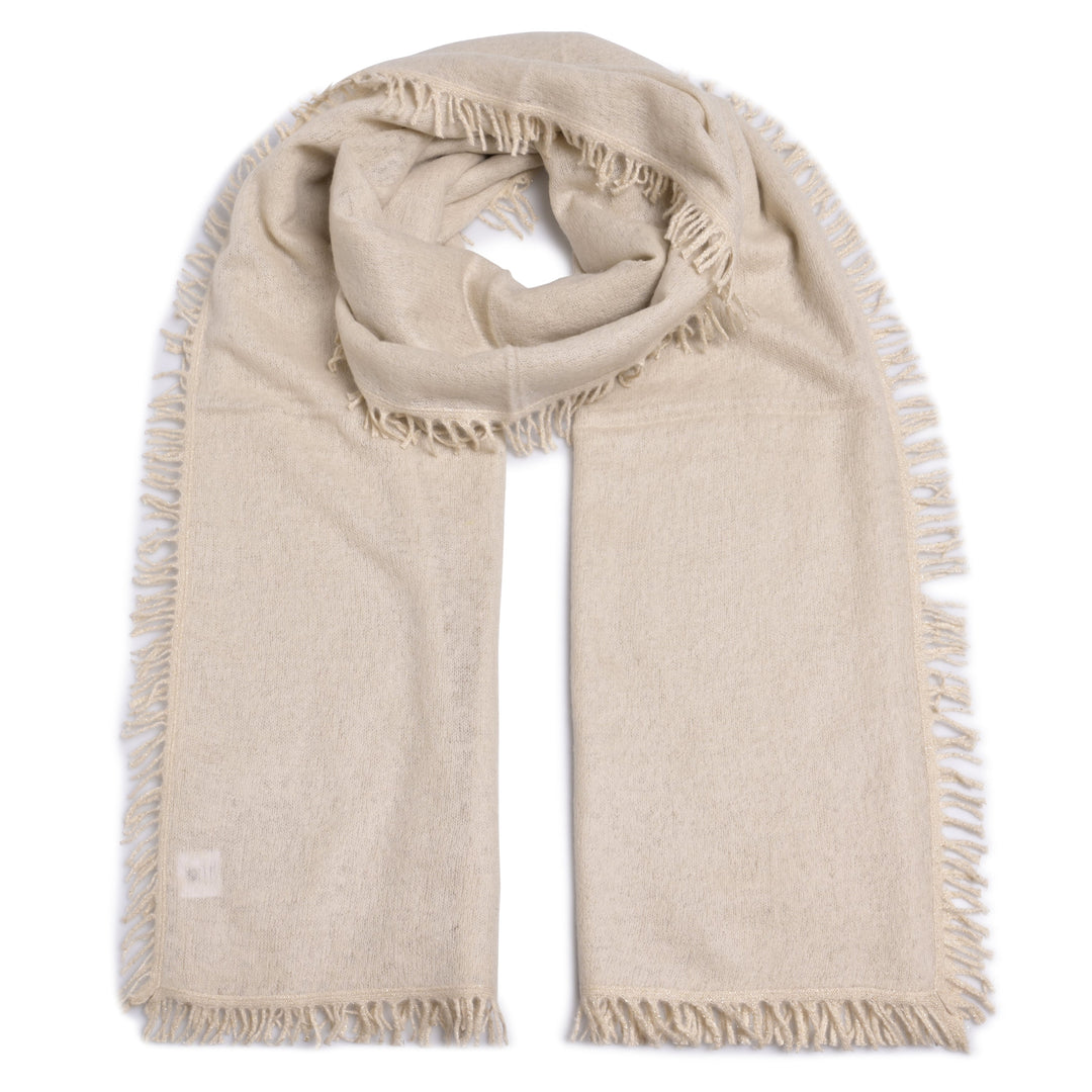Cashmere Schal BiFeli-cs Lurex in Oatmeal