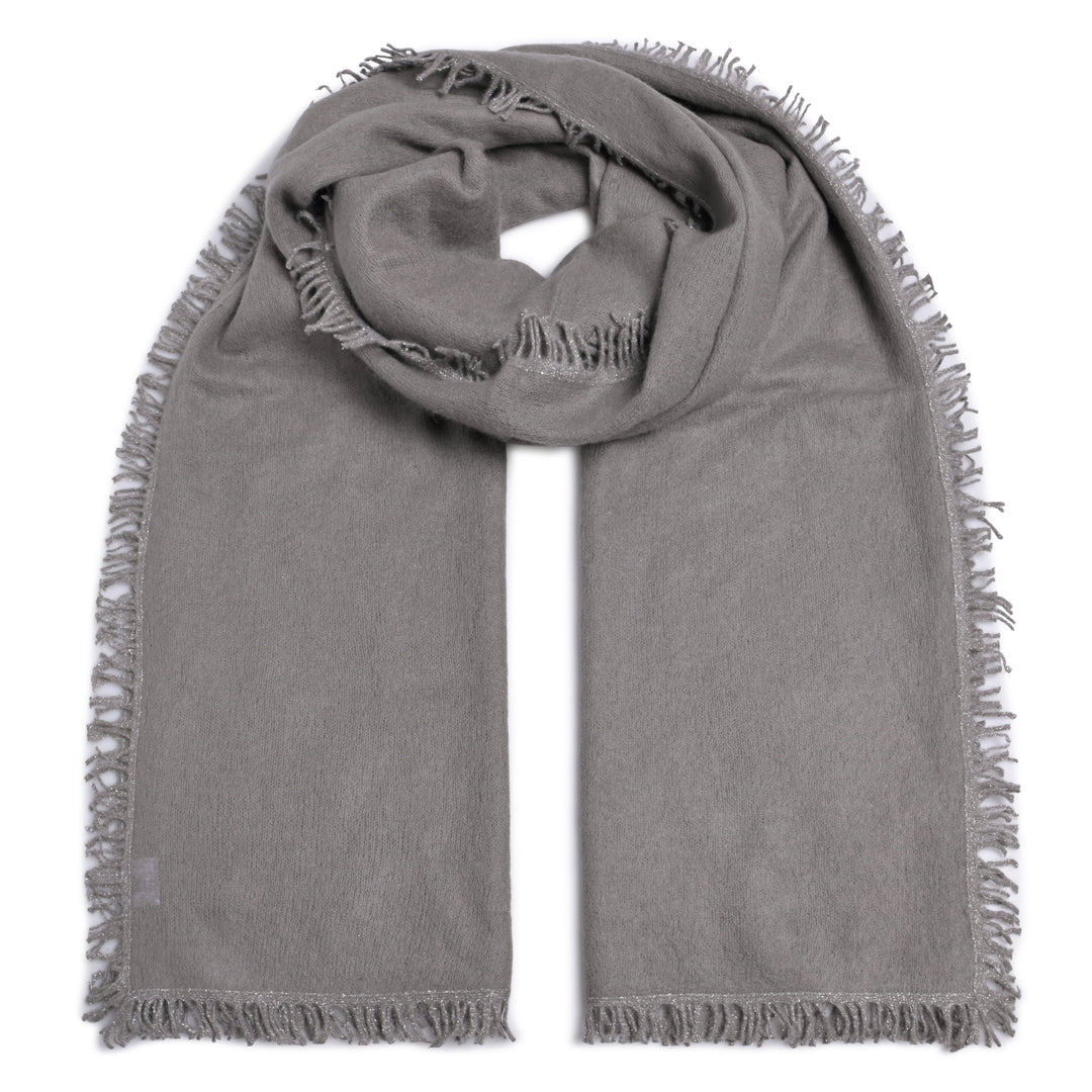 Cashmere Schal BiFeli-cs Lurex in Grey Flannel