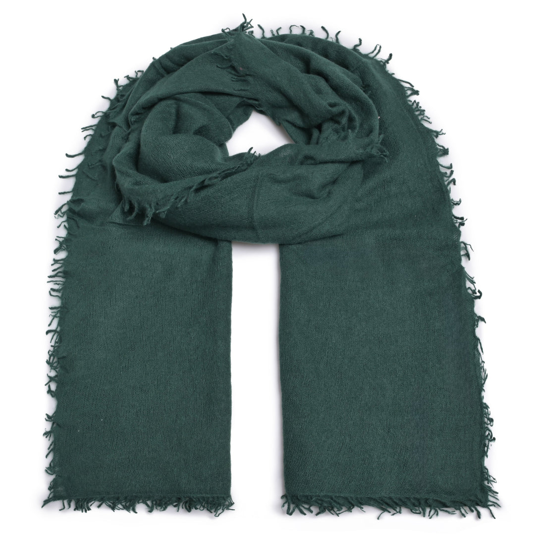 Cashmere Schal Feli-cs in Dunkelgrün