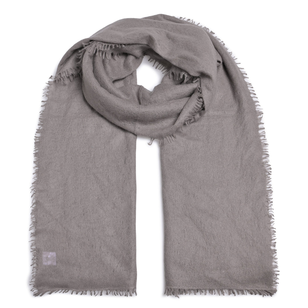 Men`s Cashmere Schal Feli-cs in Grey Flannel