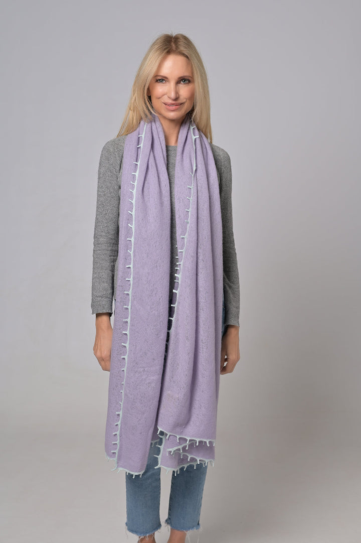 Cashmere Schal BiFeli-cs in Lavender Splash