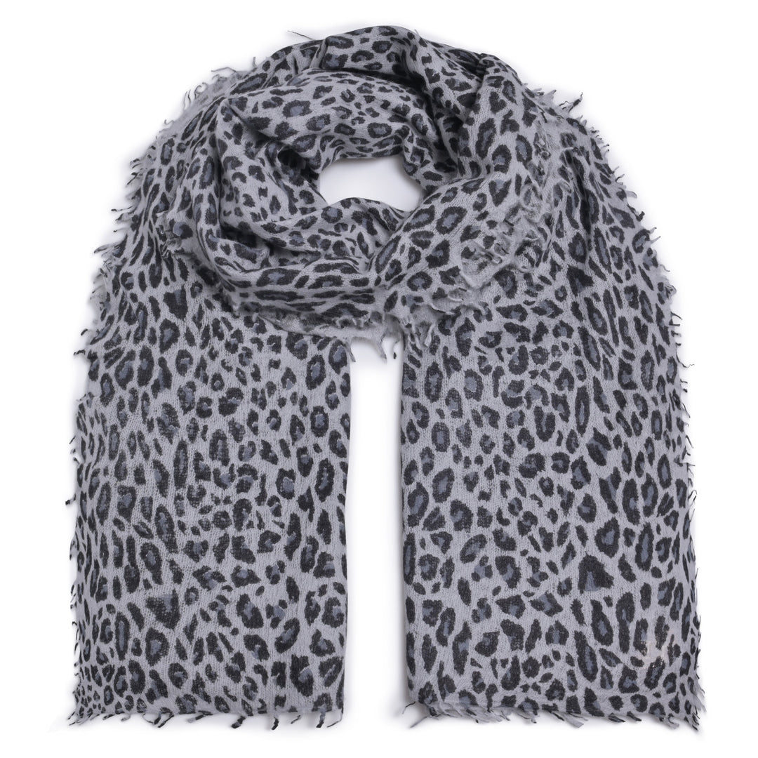 Cashmere Schal Leo-cs in Schwarz