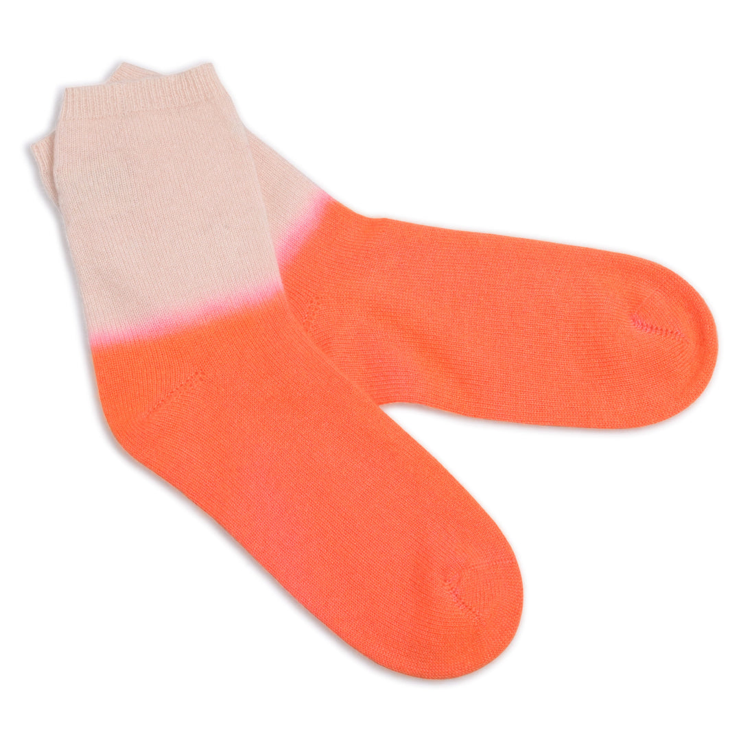 Cashmere Socken Taby-cs in Neonorange