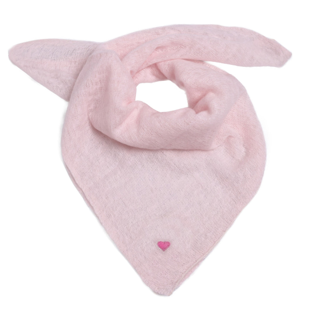 Cashmere Bandana Heart-cs in Hellrosa