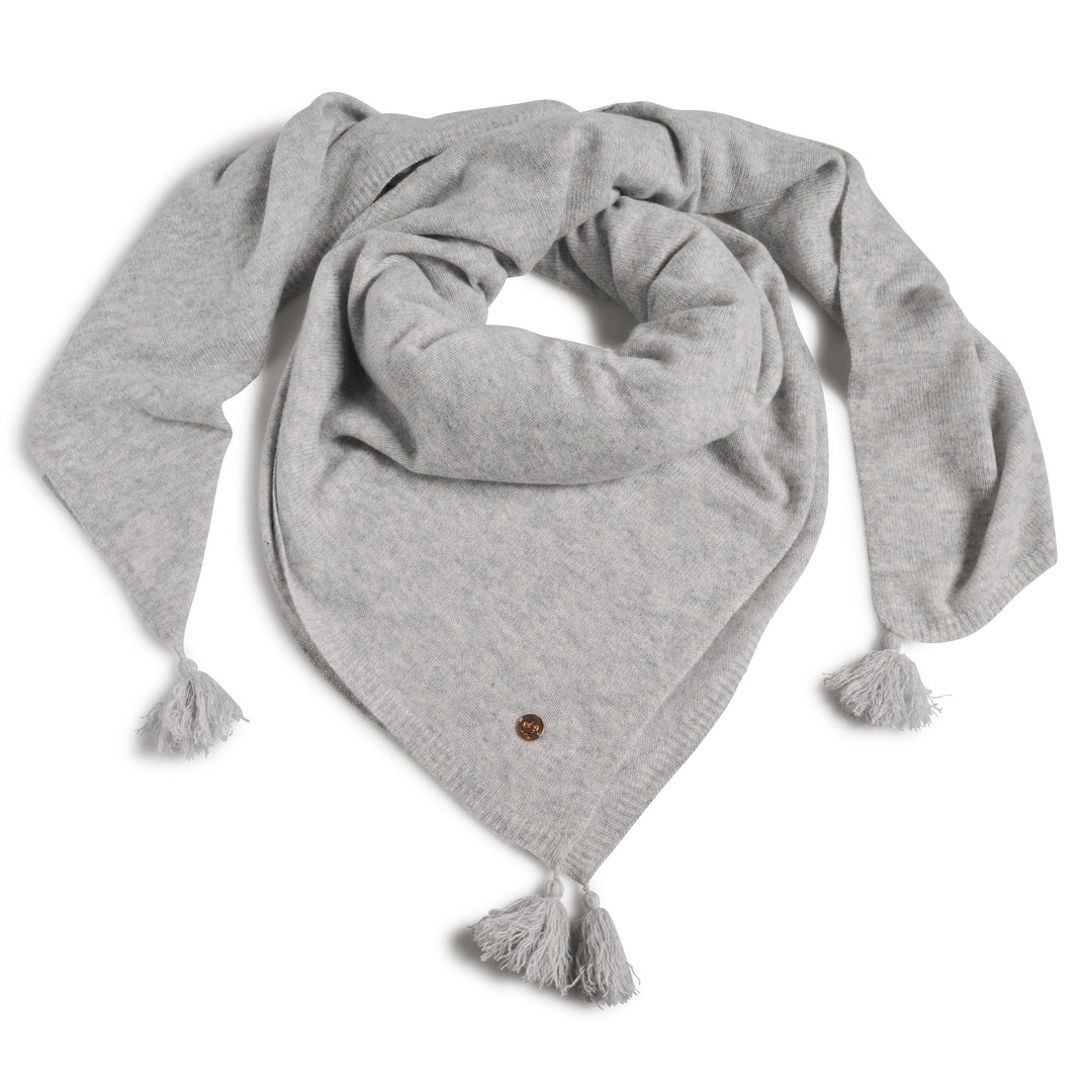 Cashmere Tuch Mia-cs in Hellgrau Meliert