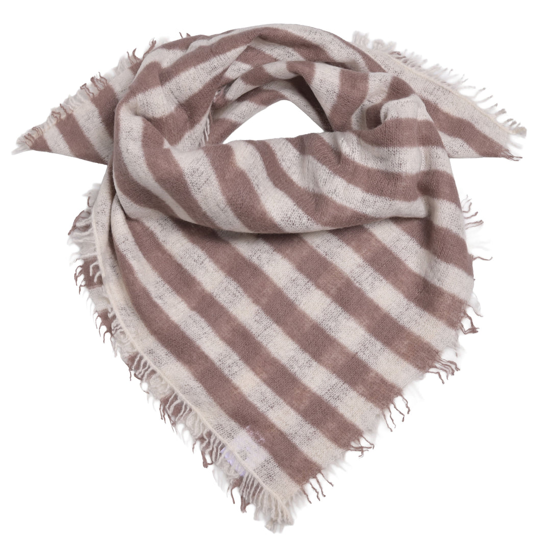 Cashmere Bandana Stripe-cs in Brown