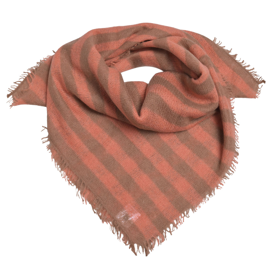 Cashmere Bandana Stripe-cs in Hazelnut