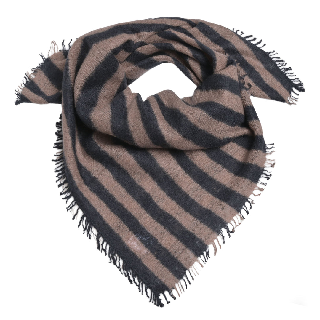 Cashmere Bandana Stripe-cs in Hot Chocolate