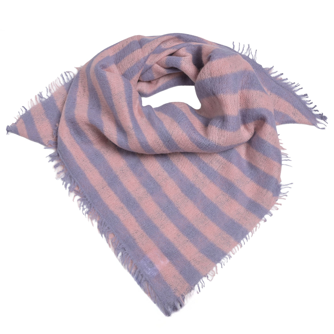 Cashmere Bandana Stripe-cs in Rose Blush