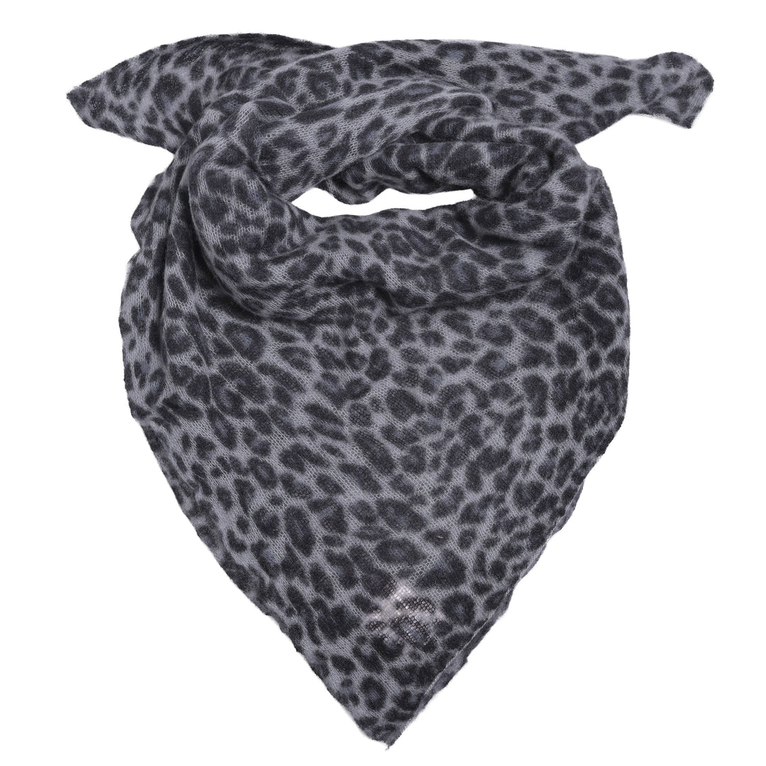 Cashmere Bandana Leo-cs in Schwarz