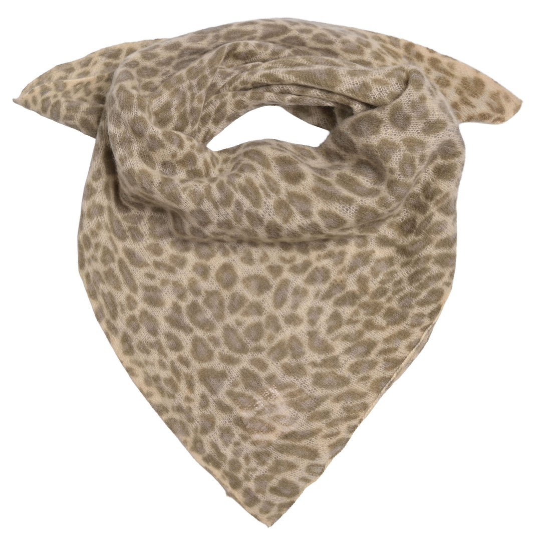 Cashmere Bandana Leo-cs in Tea Leaf