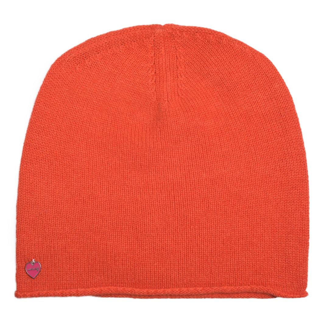 Cashmere Beanie Mia-cs in Mandarin Red