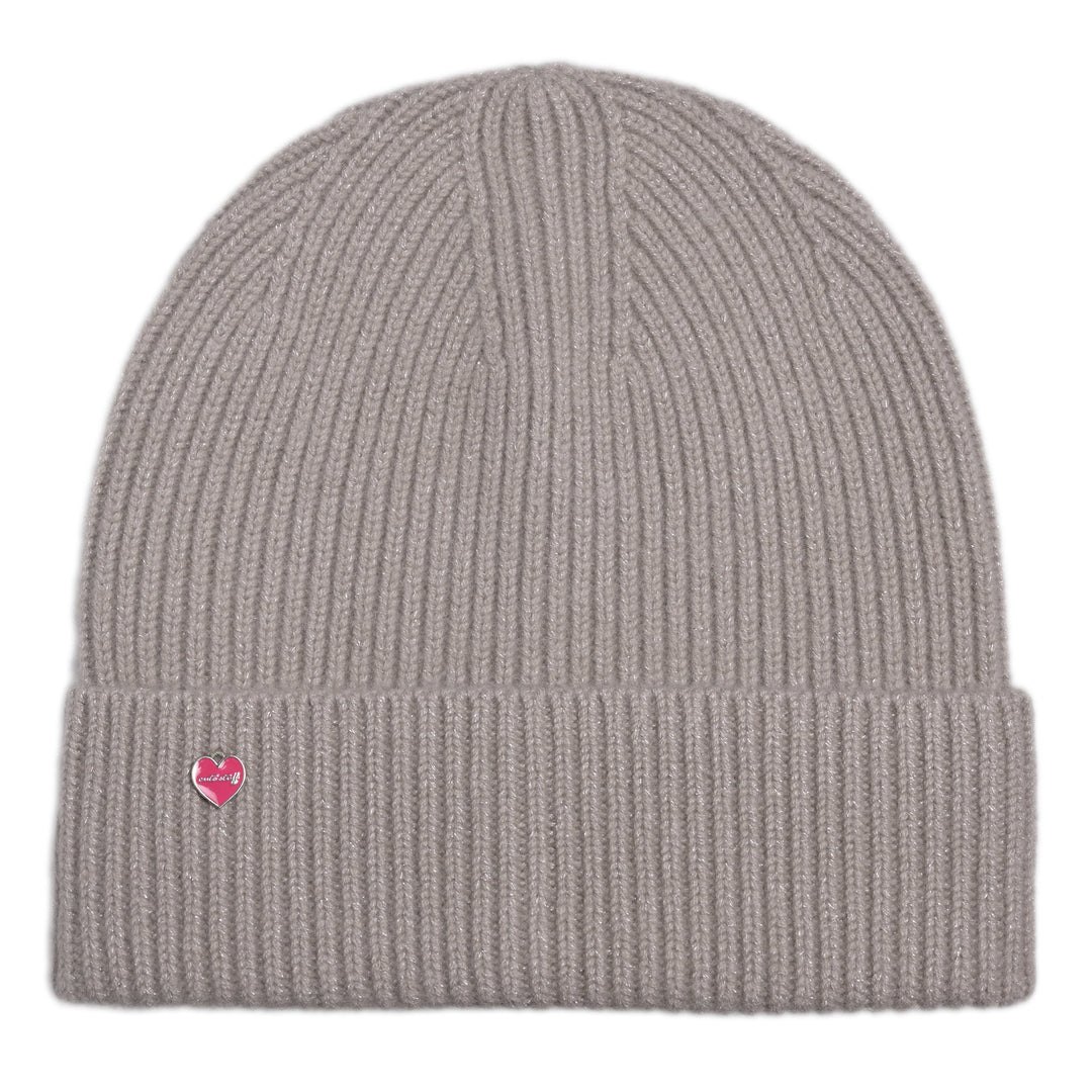 Cashmere Mütze Blair-cs mit Lurex in Stonegrey