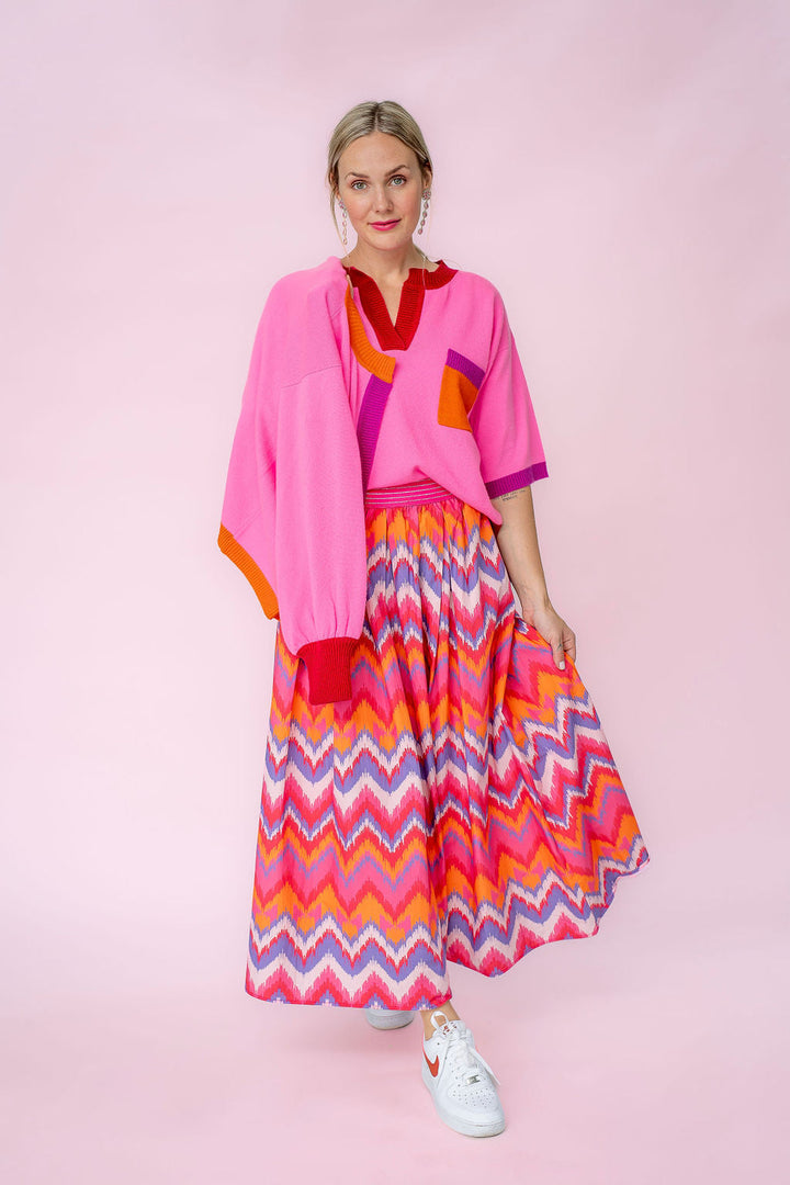 Cardigan Linn-cs in Neonpink