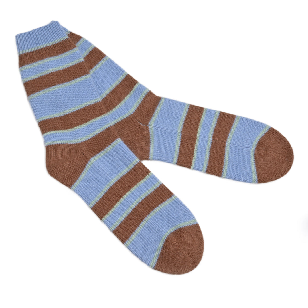Cashmere Socken Stripe-cs in Hello Greece