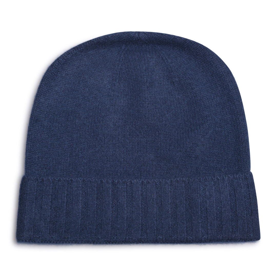Cashmere Mütze für Herren in Nachtblau