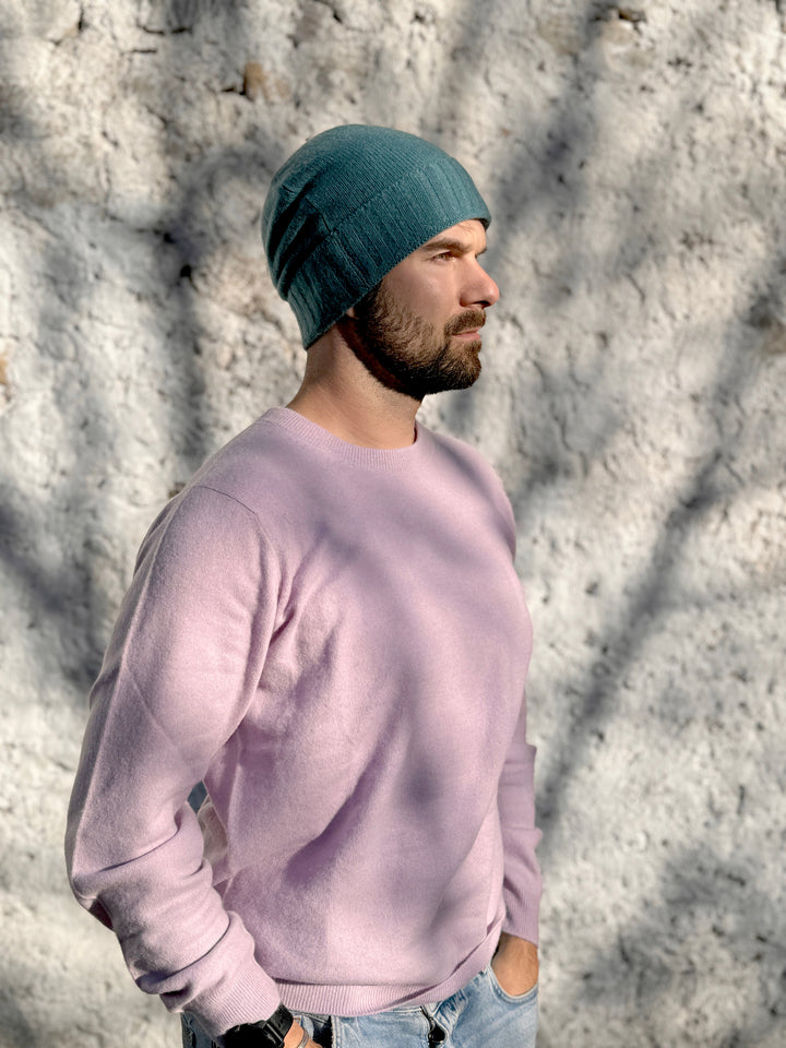 Cashmere Mütze für Herren in Brittany Blue