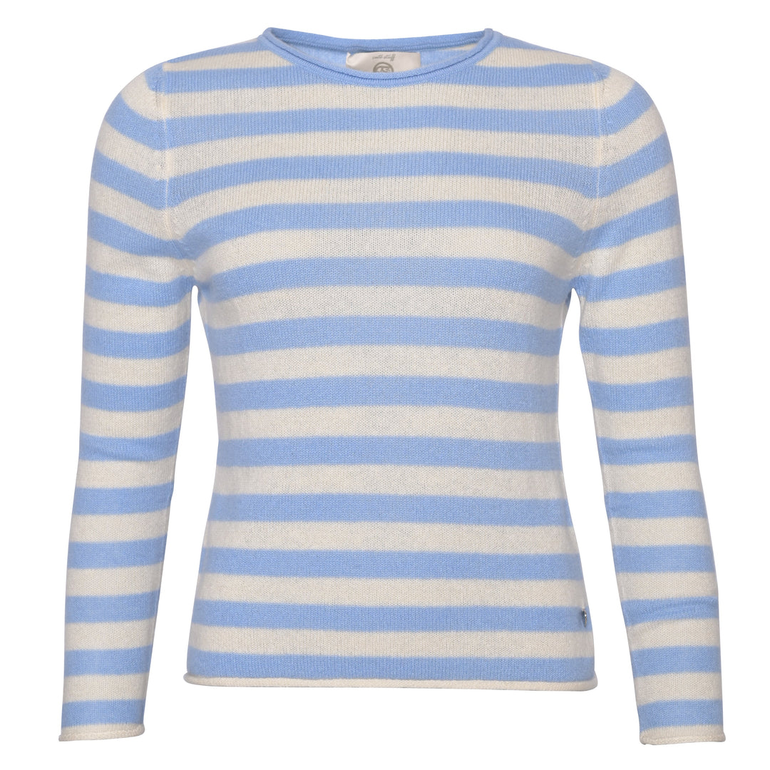 Cashmere Pullover Letitia-cs Stripe in Milky Sky