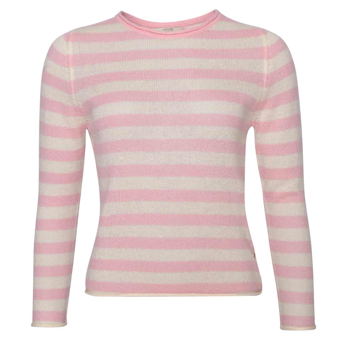 Cashmere Pullover Letitia-cs Stripe in Strawberry Shake
