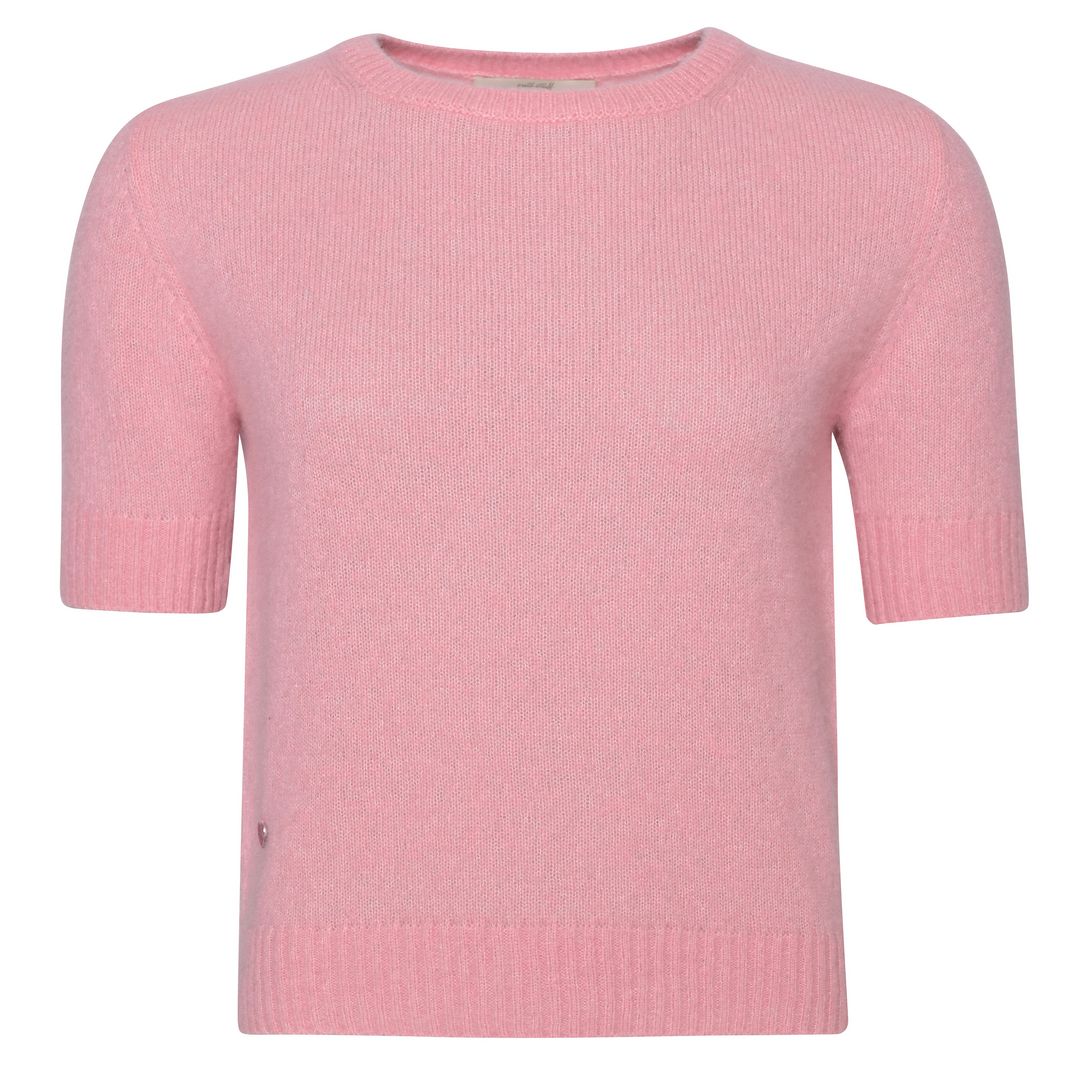 Kaschmirpullover shortsleeve pink