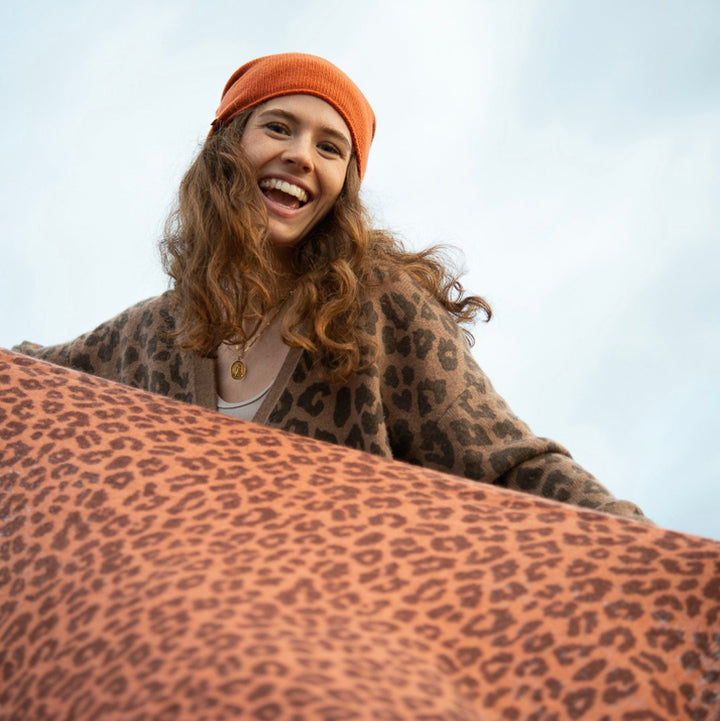 Cashmere Schal LeoLurex-xs in Smoky Whiskey