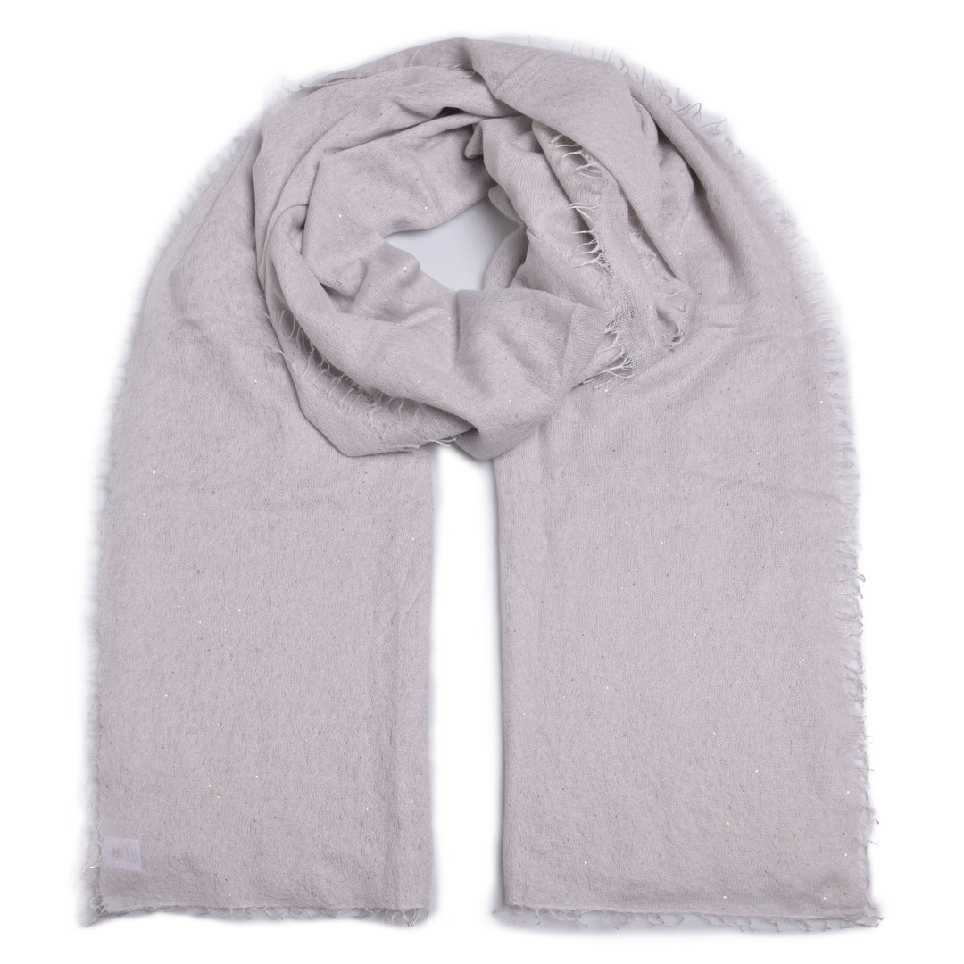 Cashmere Schal Adele-cs Sparkle mit Pailetten in Hellgrau