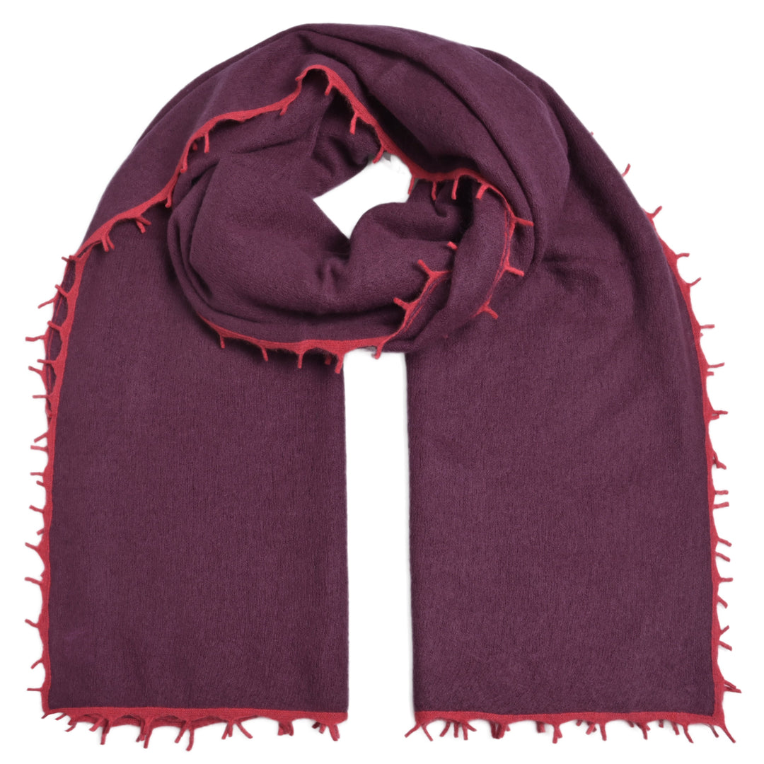 Cashmere Schal BiFeli-cs in Aubergine