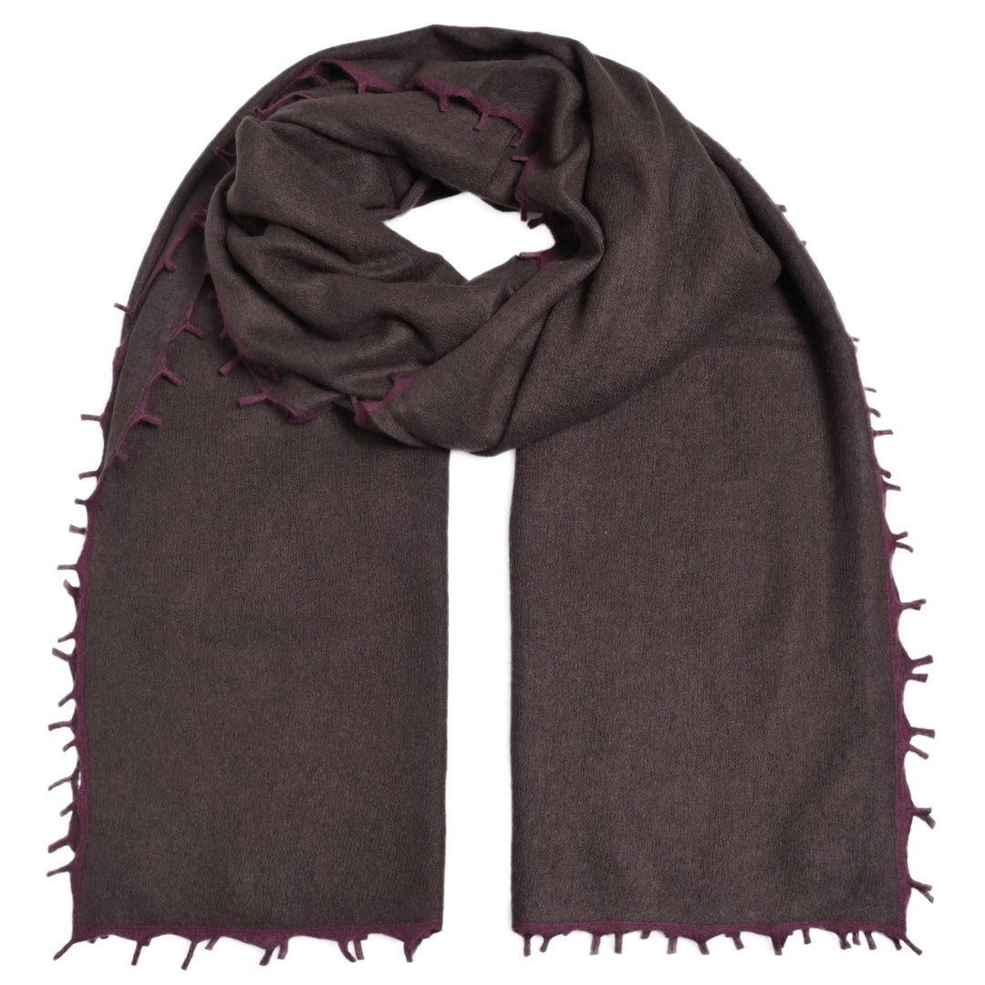 Cashmere Schal BiFeli-cs in Black Coffee