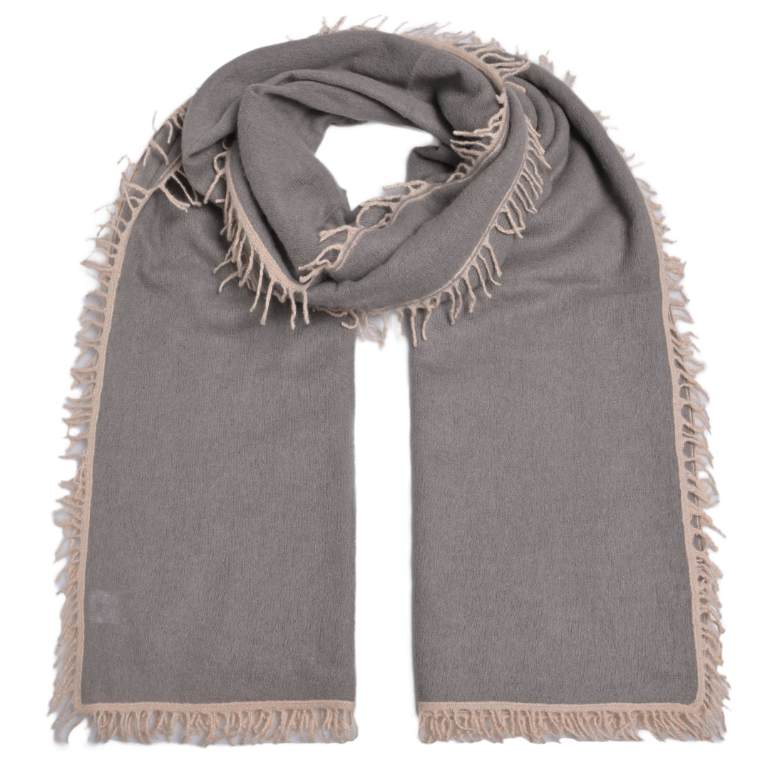Cashmere Schal BiFeli-cs Lurex in Grey Flannel 2