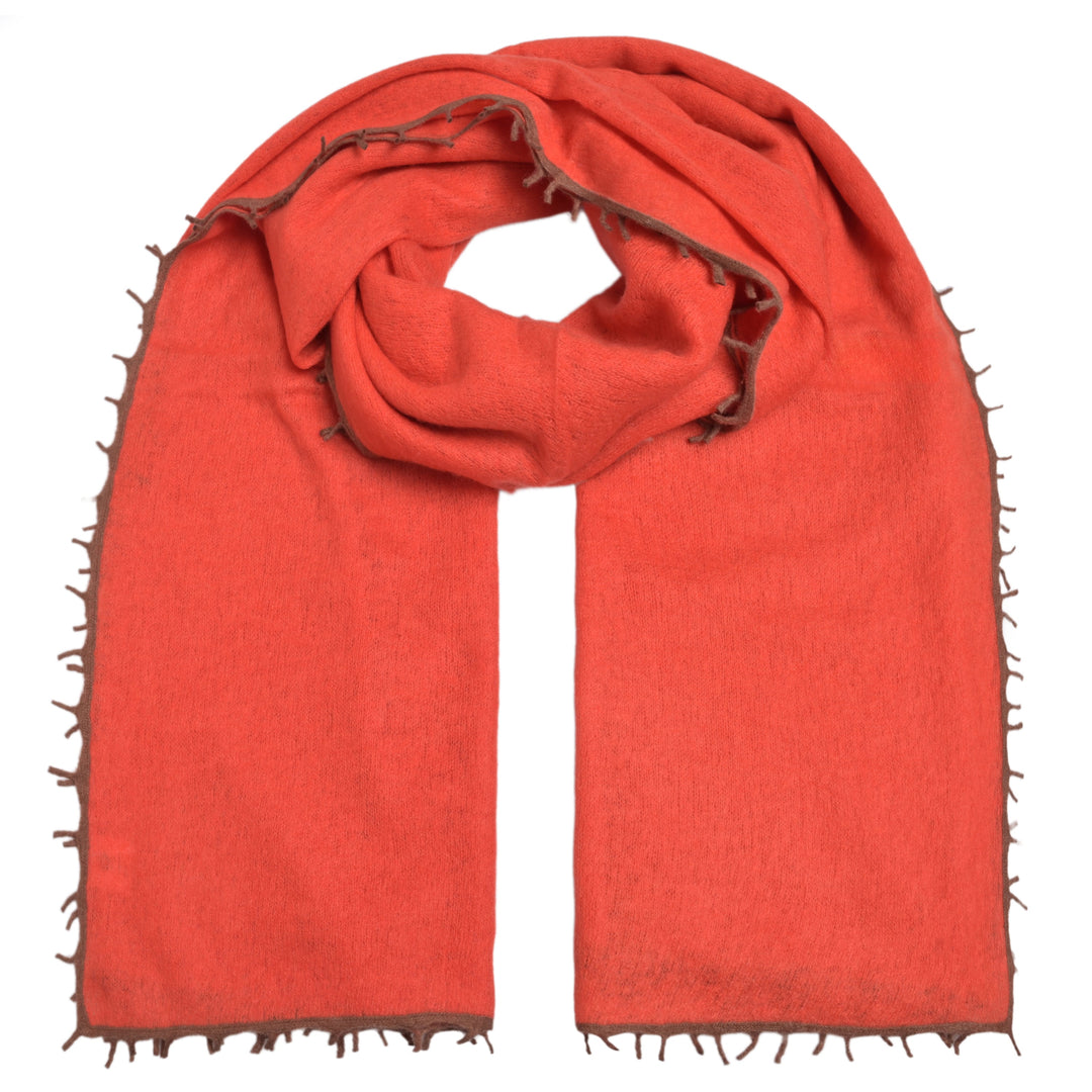 Cashmere Schal BiFeli-cs in Mandarin Red