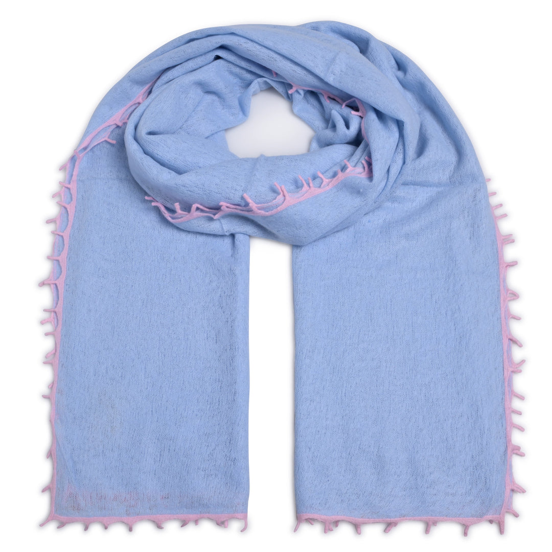 Cashmere Schal BiFel-cs in Milky Sky
