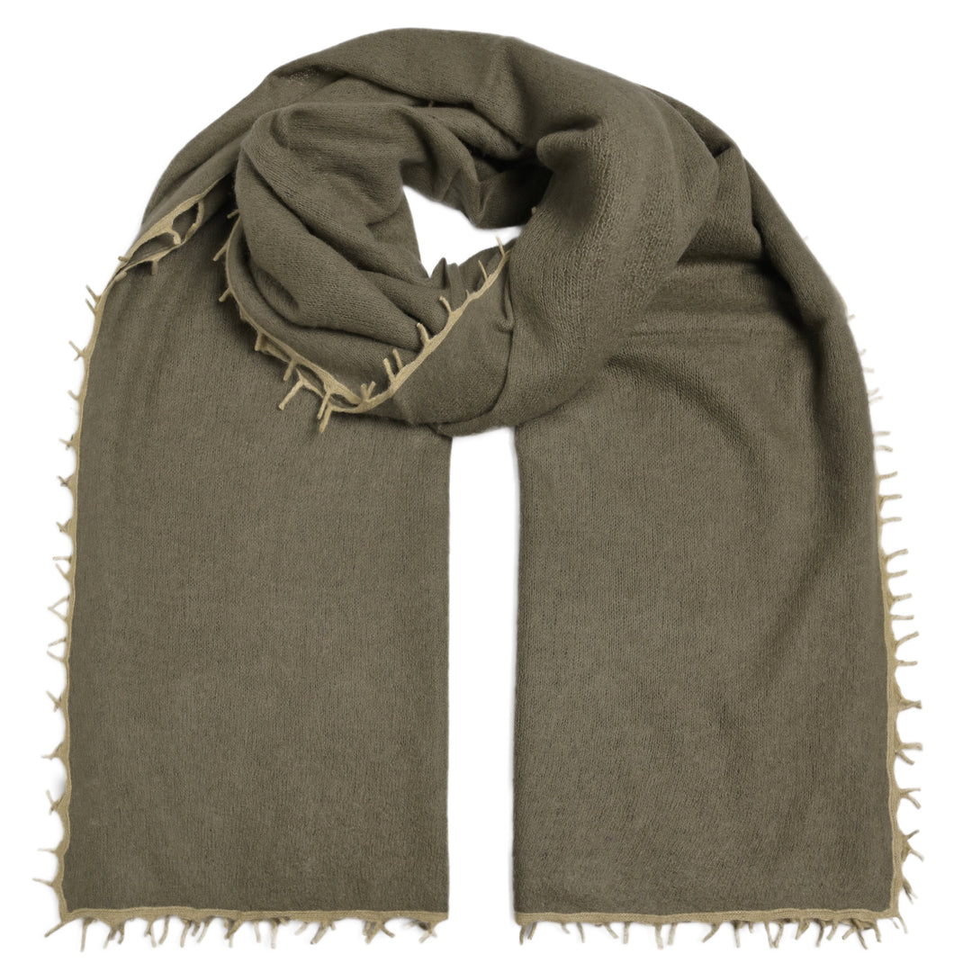 Cashmere Schal BiFeli-cs in Tea Leaf