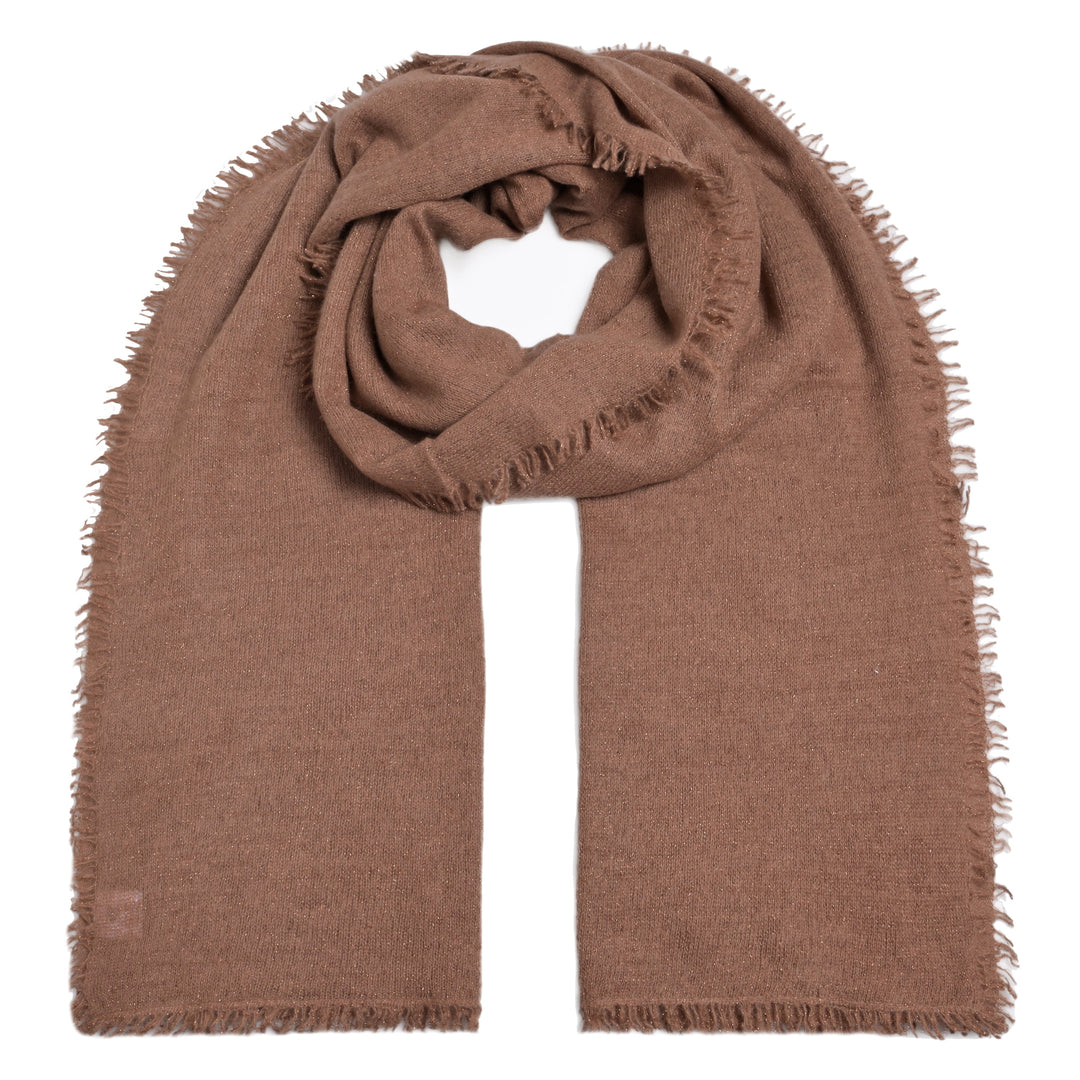 Cashmere Schal Blair-cs Lurex in Hazelnut