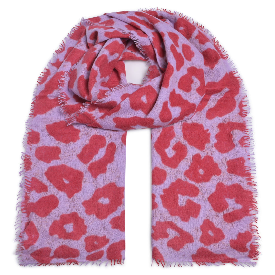 Cashmere Schal Leo-cs Big in Watermelon