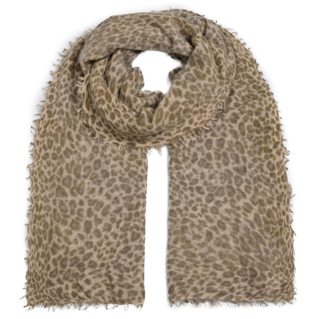 Cashmere Schal Leo-cs in Tea Leaf
