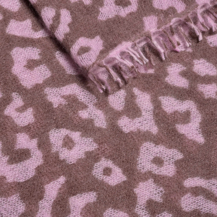 Cashmere Bandana Leo-cs mit Lurex in Pfingstrose