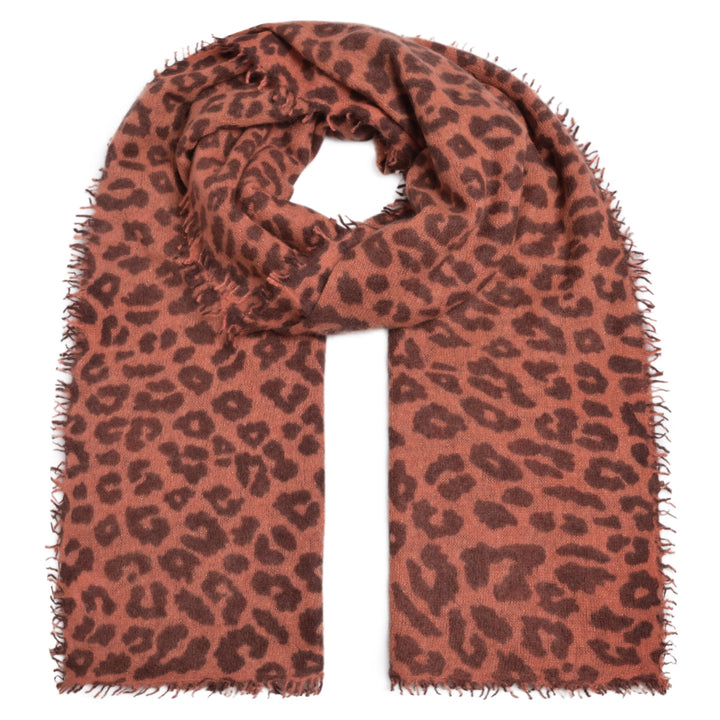 Cashmere Schal LeoLurex-xs in Smoky Whiskey