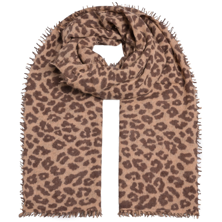 Cashmere Schal LeoLurex-cs in Walnut