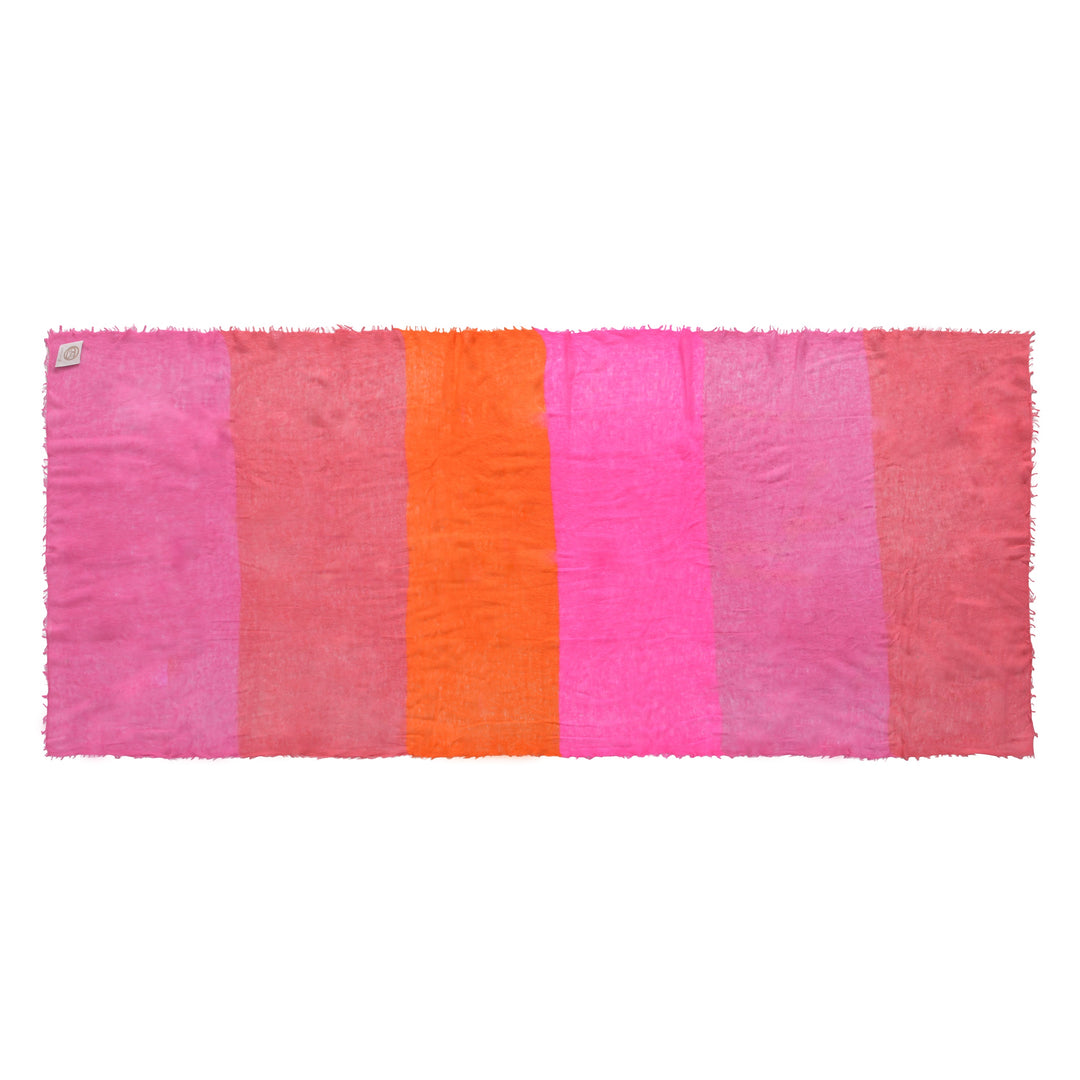 Cashmere Schal Stripe-cs Multi in Pink