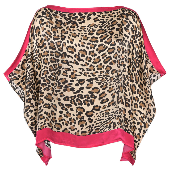 Seidenkaftan Leo-cs in Brown