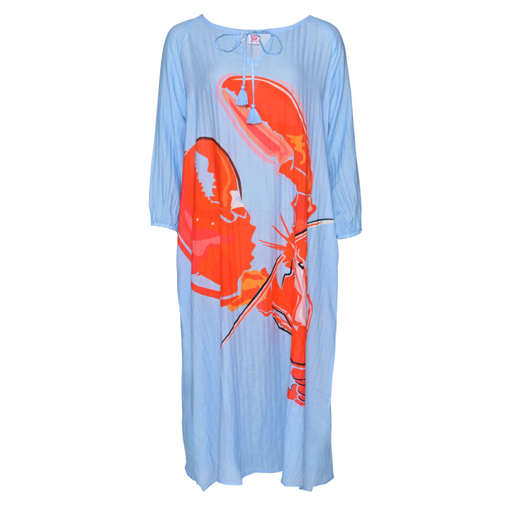 Kleid Megan-cs mit Lobster-Print in Blue Grotto