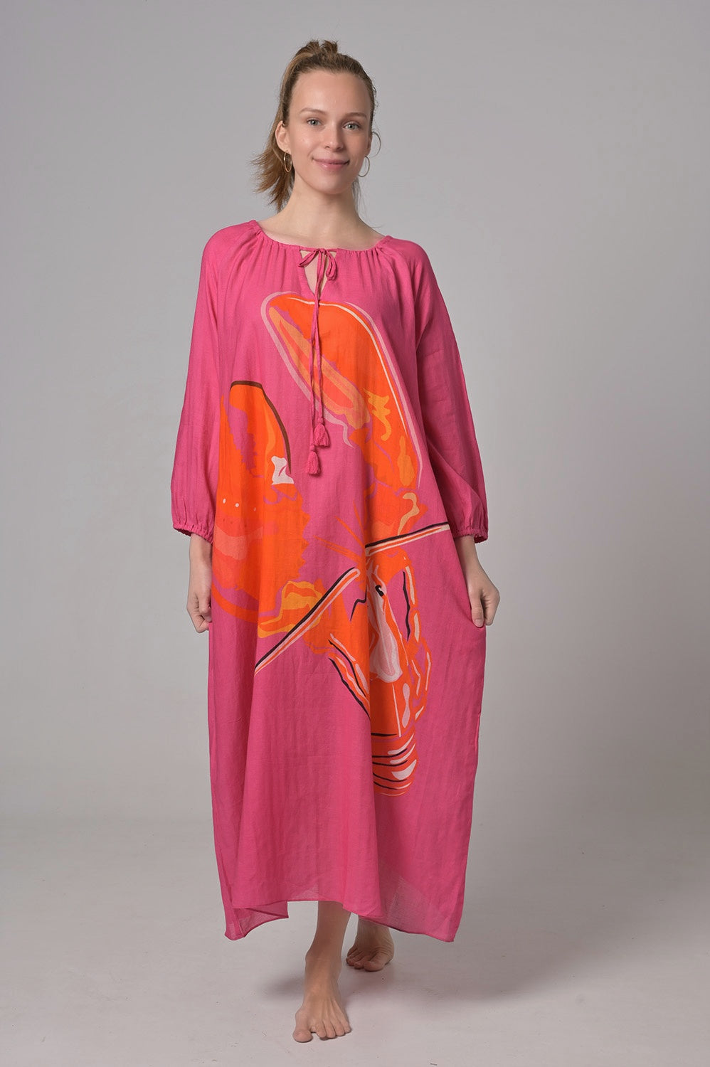 Kleid Megan-cs mit Lobster-Print in Watermelon