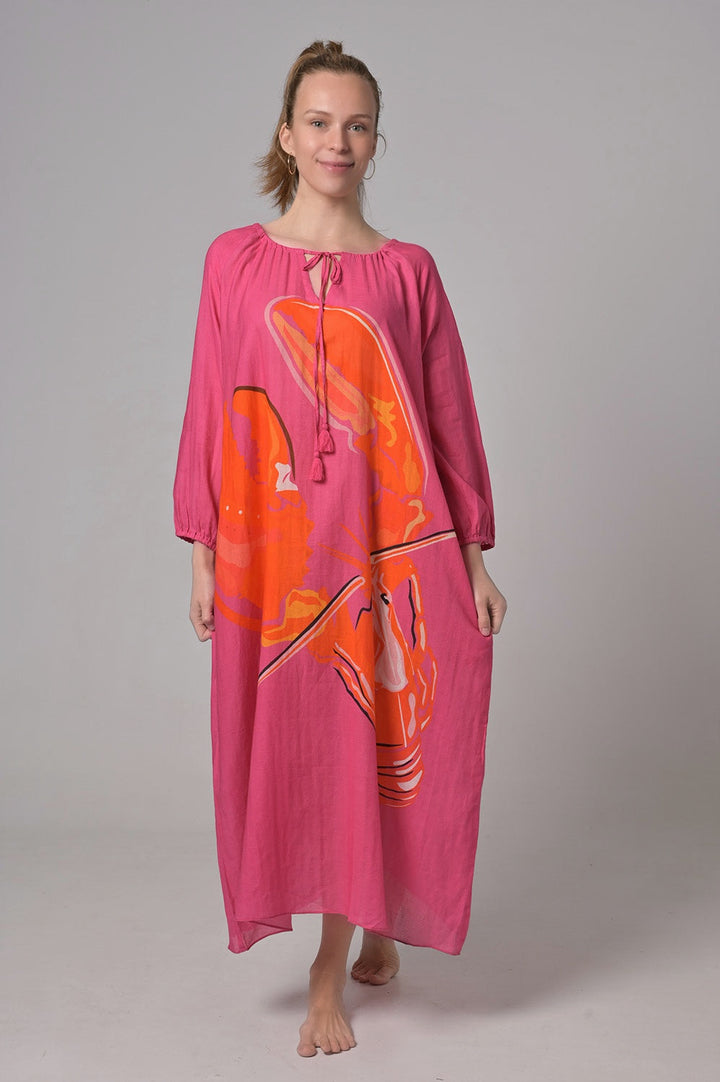 Kleid Megan-cs mit Lobster-Print in Watermelon